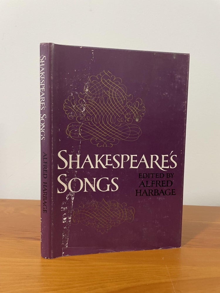 Harbage Shakespeare's Songs | Alfred Harbage | first edition