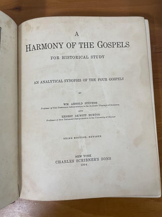 A Harmony of the Gospels for Historical Study