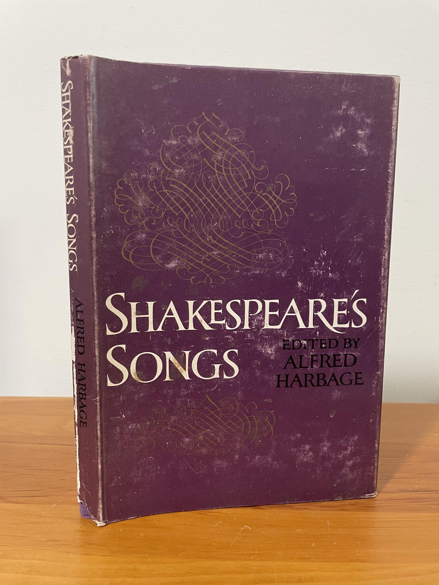 Harbage Shakespeare's Songs | Alfred Harbage | first edition