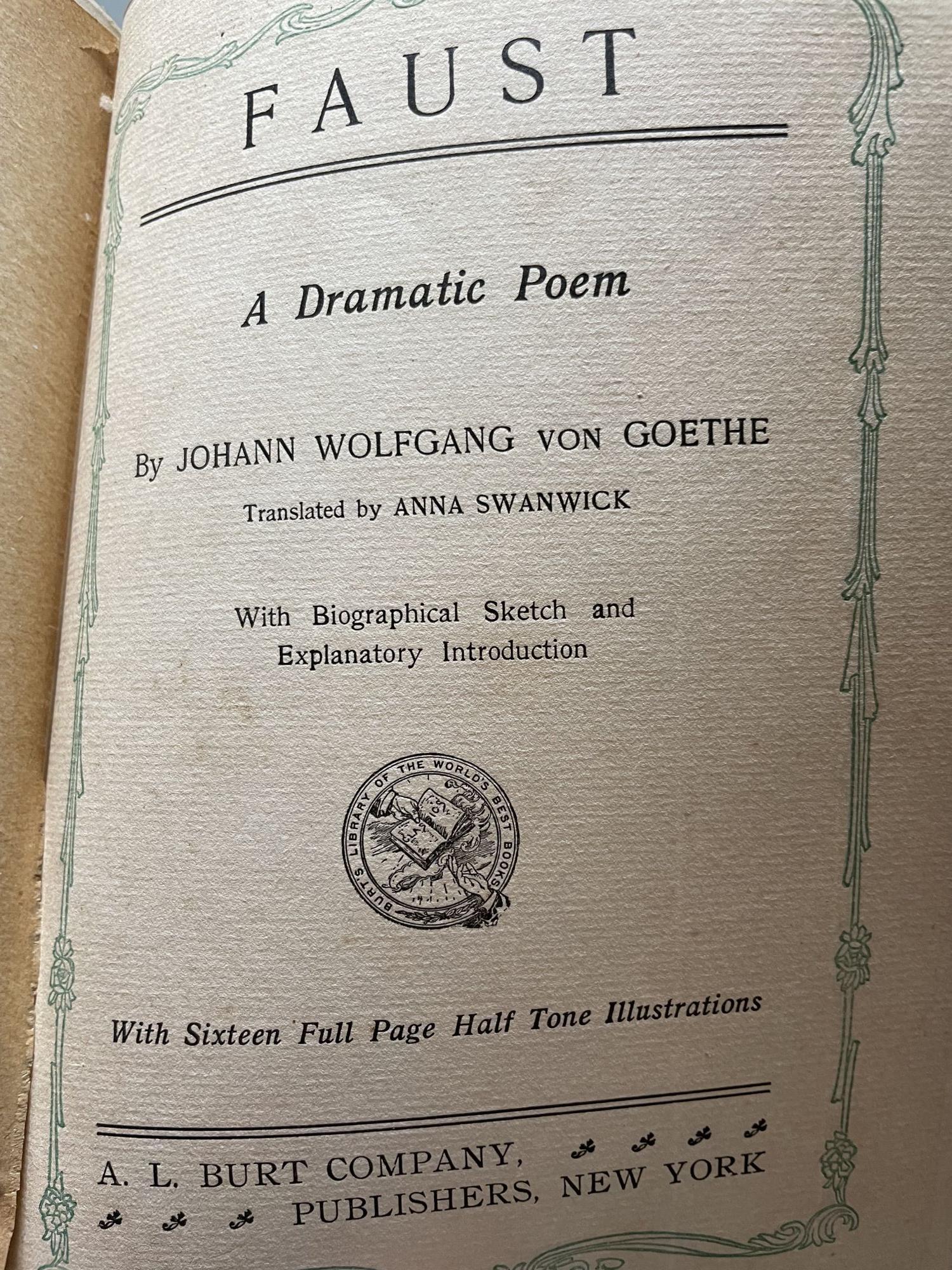 Faust | Johann Wolfgang von Goethe, Anna Swanwick, transl