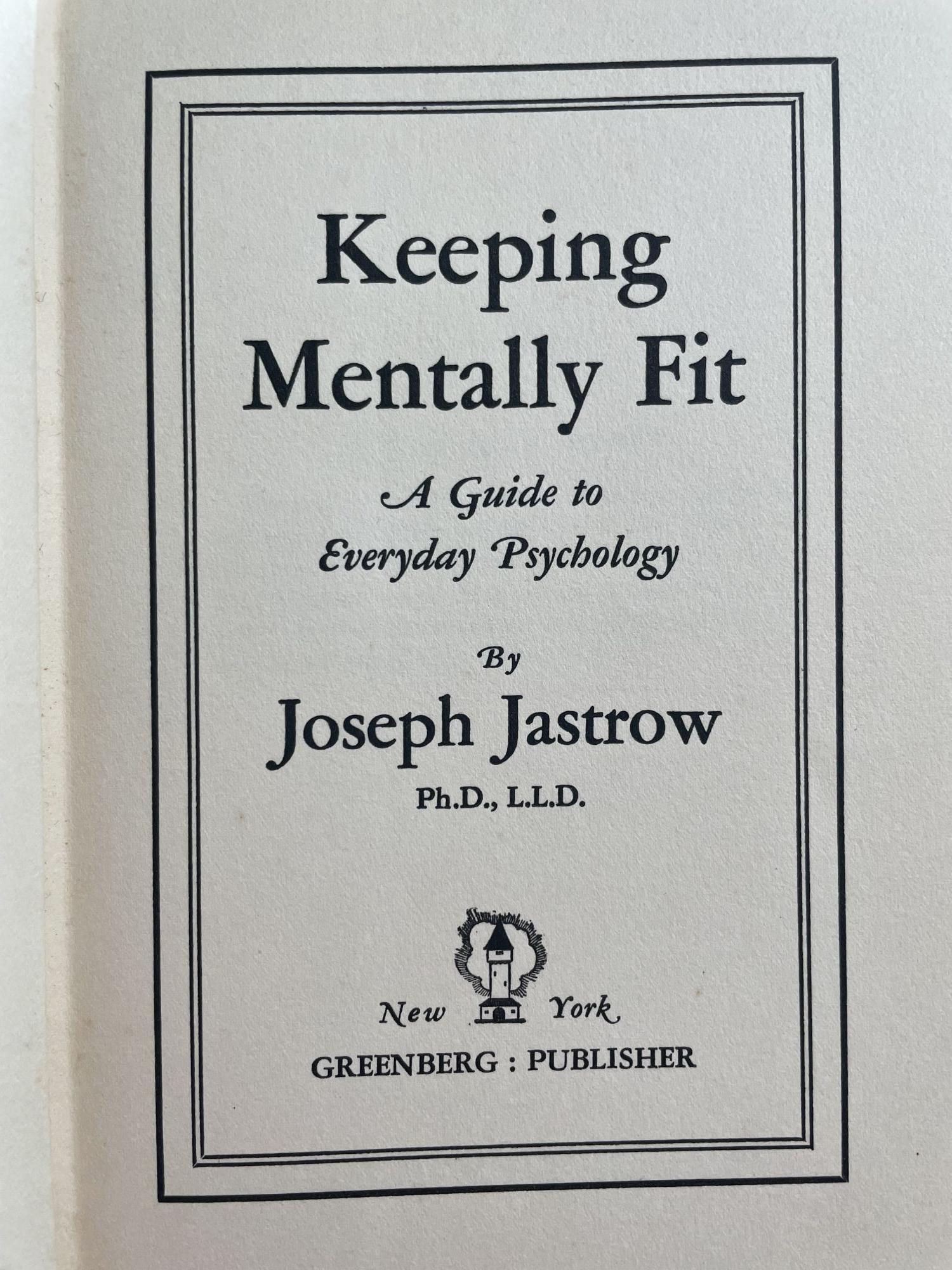 Keeping Mentally Fit | Joseph Jastrow