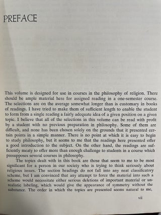 Religious Belief and Philosophical Thought