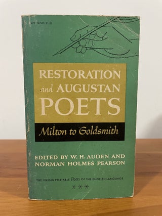 Item #5550 Restoration and Augustan Poets. W. H. Auden, Norman Holmes Pearson