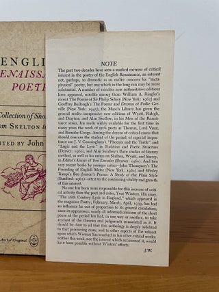 English Renaissance Poetry