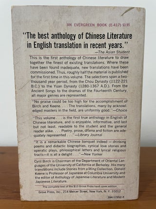 Anthology of Chinese Literature