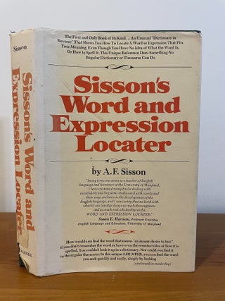 Item #5922 Sisson's Word and Expression Locator. A. F Sisson